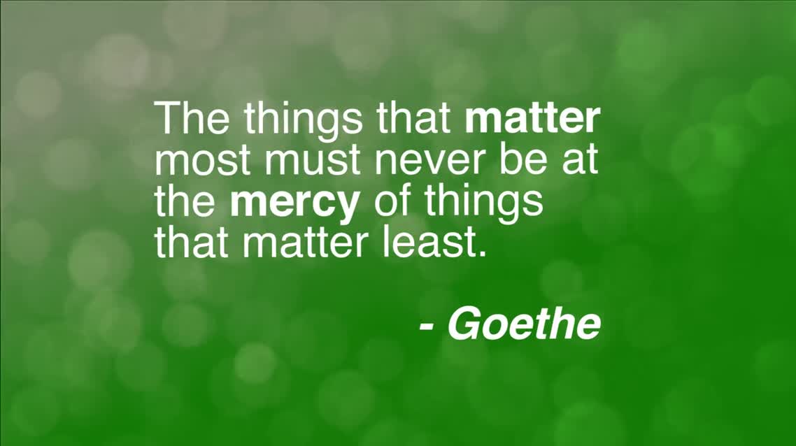 The things that matter